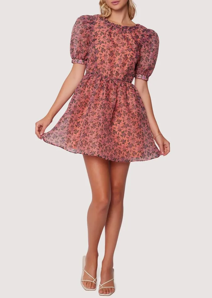 Venus Rising Mini Dress Pinkfloral Women Lost Wander Dresses