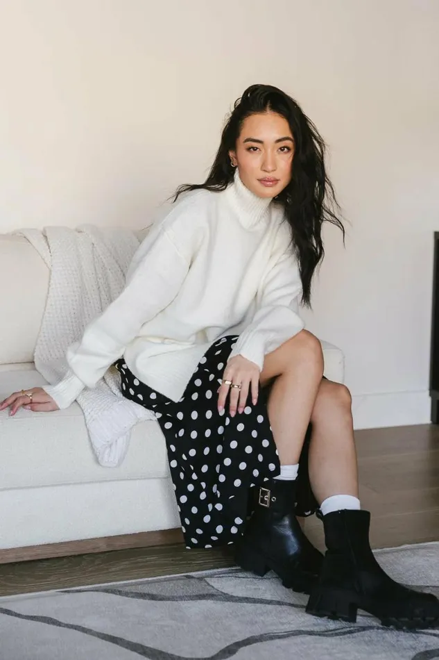 Vikki Polka Dot Dress Black Women Bohme Dresses