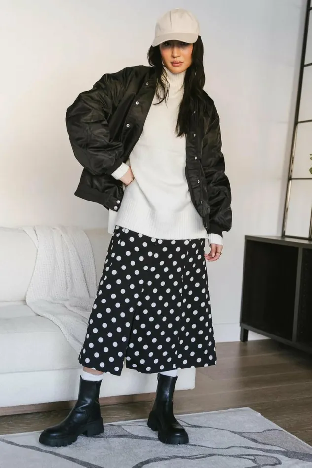Vikki Polka Dot Dress Black Women Bohme Dresses