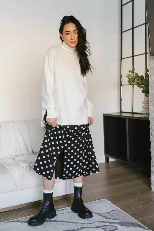 Vikki Polka Dot Dress Black Women Bohme Dresses