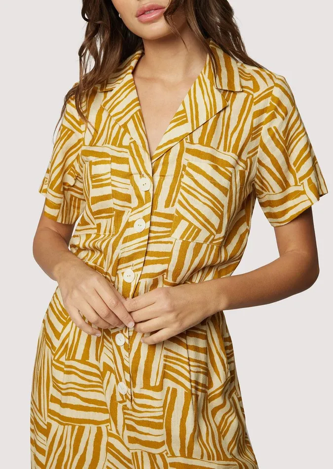Vintage Vacay Jumpsuit Orangewhitegraphic Women Lost Wander Romper And Jumpsuits