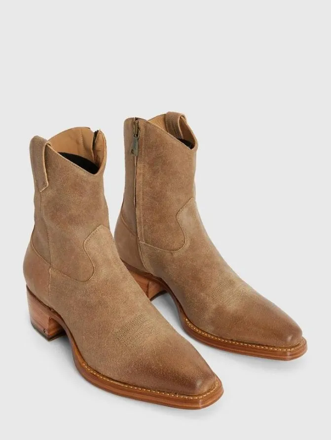 WALKER WESTERN BOOT Lt Brown ShoesLeather John Varvatos Leather Boots