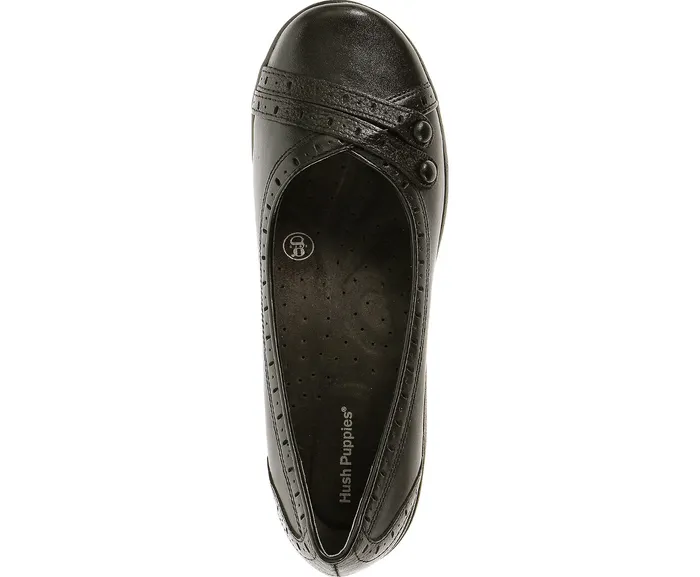 Walking Shoes Women Hush Puppies Burlesque Black Leather