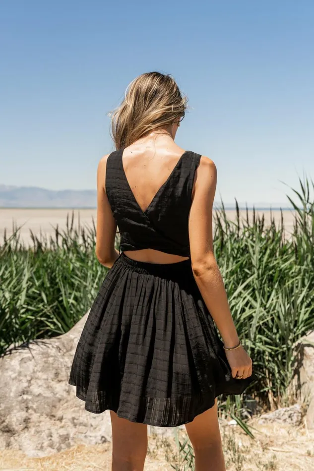 Waverly Mini Dress In Black Black Women Bohme Dresses