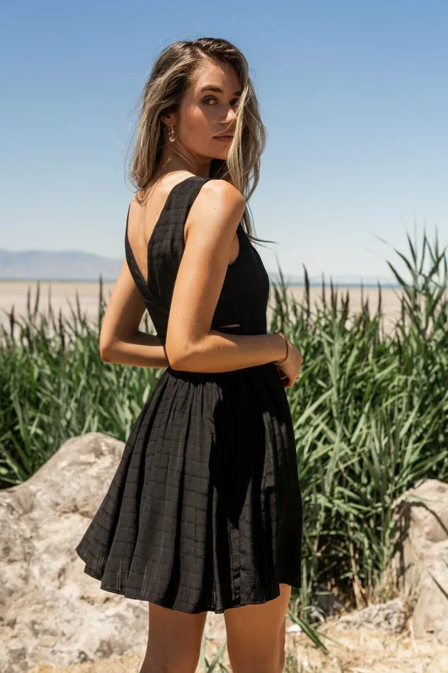 Waverly Mini Dress In Black Black Women Bohme Dresses