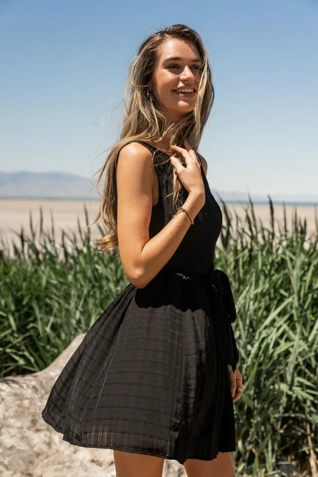 Waverly Mini Dress In Black Black Women Bohme Dresses