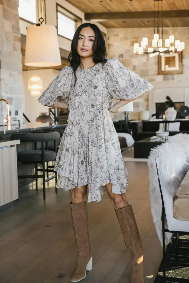 Wildest Dreams Mini Dress Natural Women Bohme Dresses