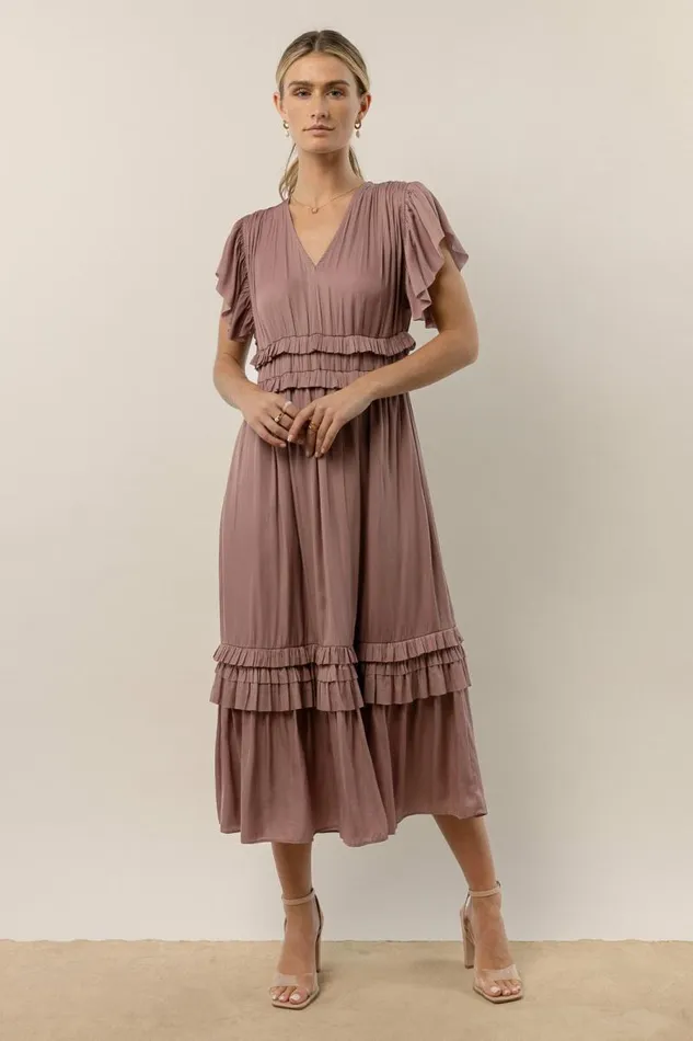 Willa Ruffle Dress In Lavender Lavender Women Bohme Dresses
