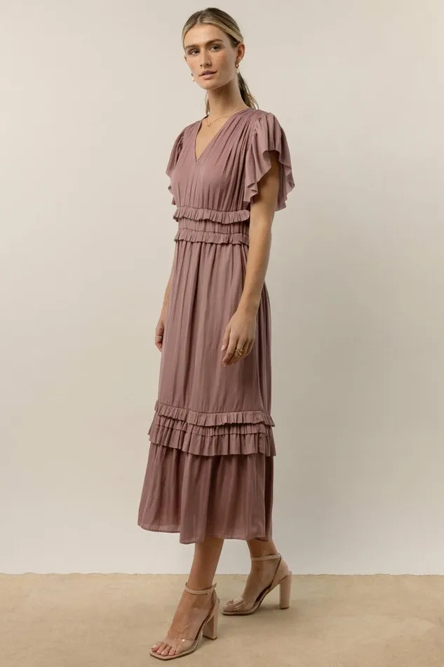 Willa Ruffle Dress In Lavender Lavender Women Bohme Dresses