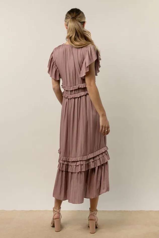 Willa Ruffle Dress In Lavender Lavender Women Bohme Dresses
