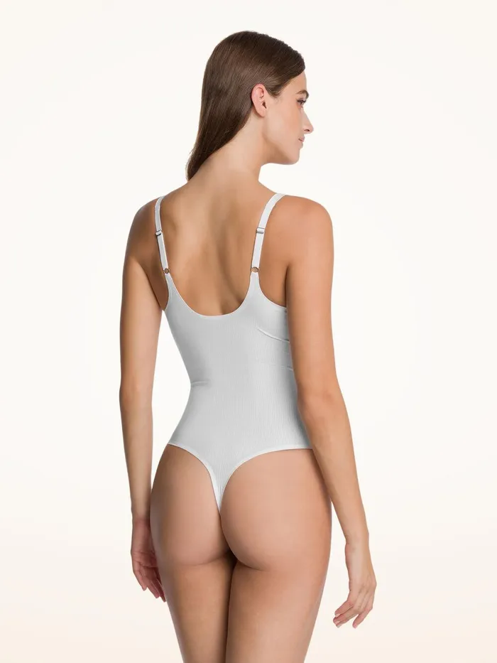 Wolford Lingerie Bodies Beauty Cotton Bodysuit Pearl 8211 Women