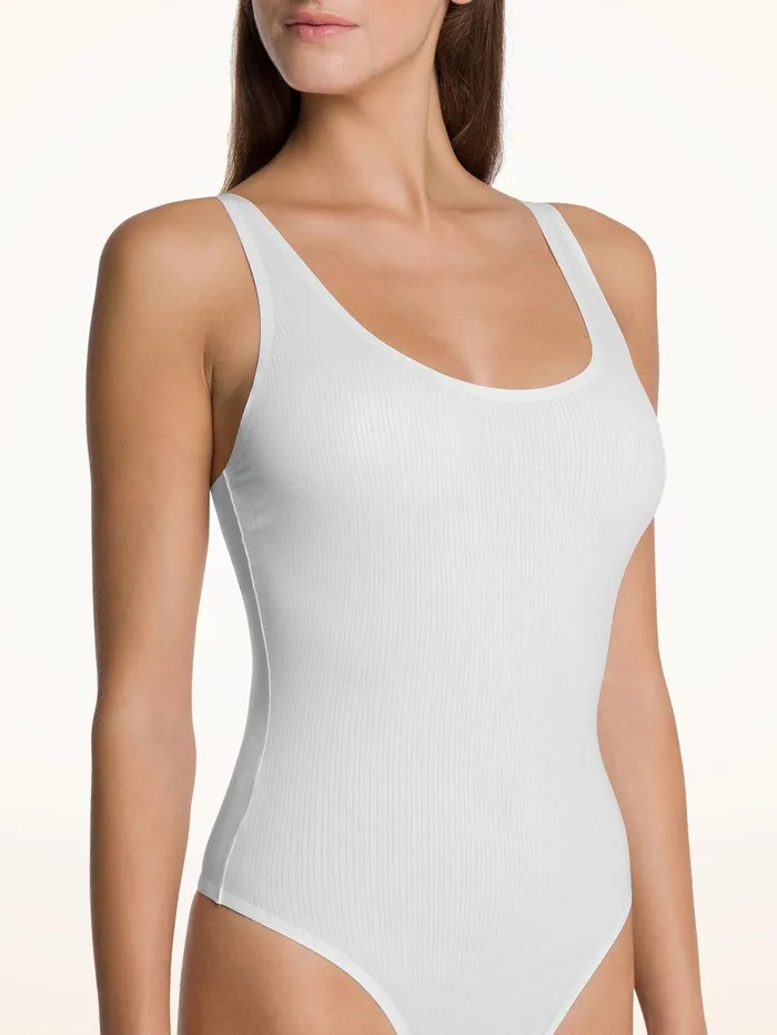 Wolford Lingerie Bodies Beauty Cotton Bodysuit Pearl 8211 Women