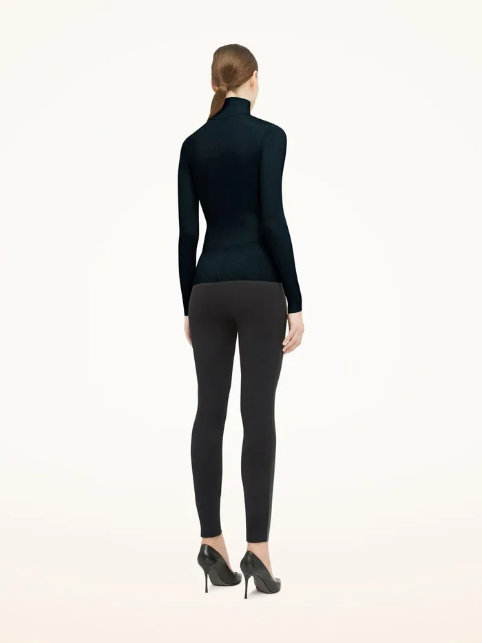 Wolford Longsleeved Tops Merino Fine Rib Top Long Sleeve Deep Night 8211 Women