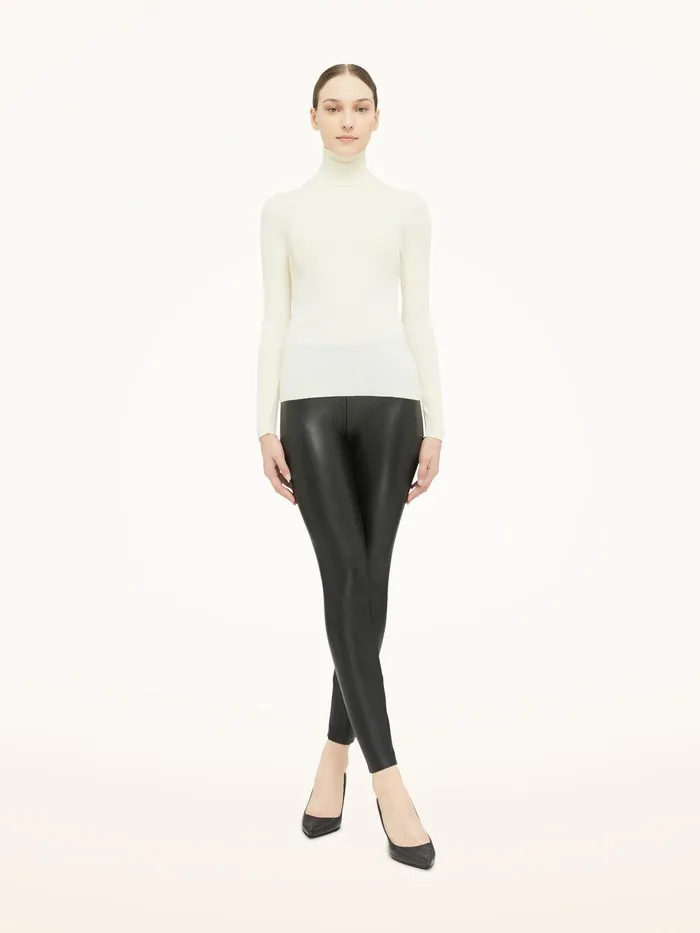Wolford Longsleeved Tops Merino Fine Rib Top Long Sleeve Ecrue 8211 Women