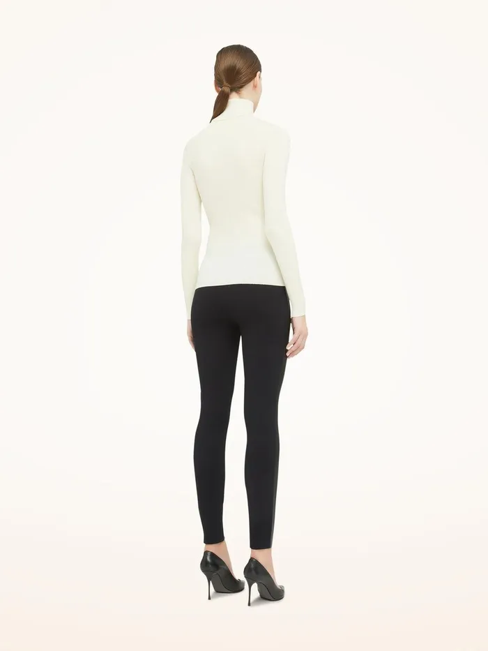 Wolford Longsleeved Tops Merino Fine Rib Top Long Sleeve Ecrue 8211 Women