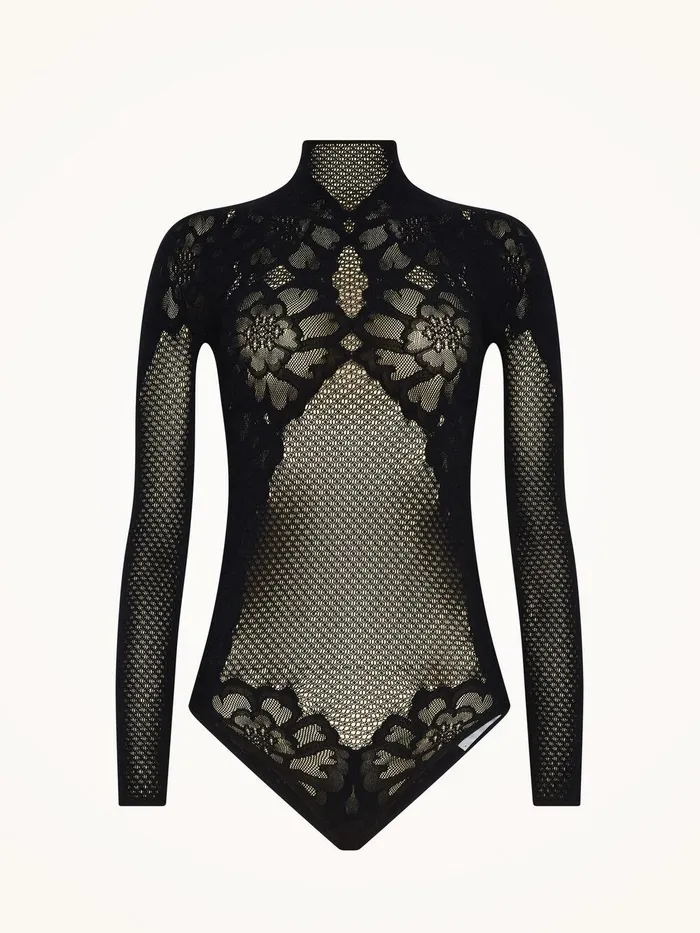 Wolford Longsleeve Bodies Lace Tattoo Body Black 8211 Women