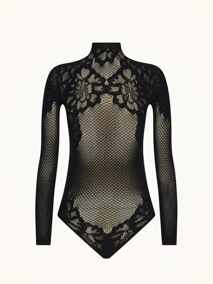 Wolford Longsleeve Bodies Lace Tattoo Body Black 8211 Women
