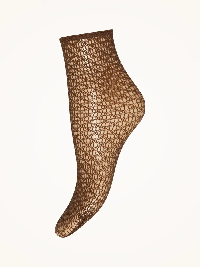 Wolford Socks Fine Net Socks Umber 8211 Women
