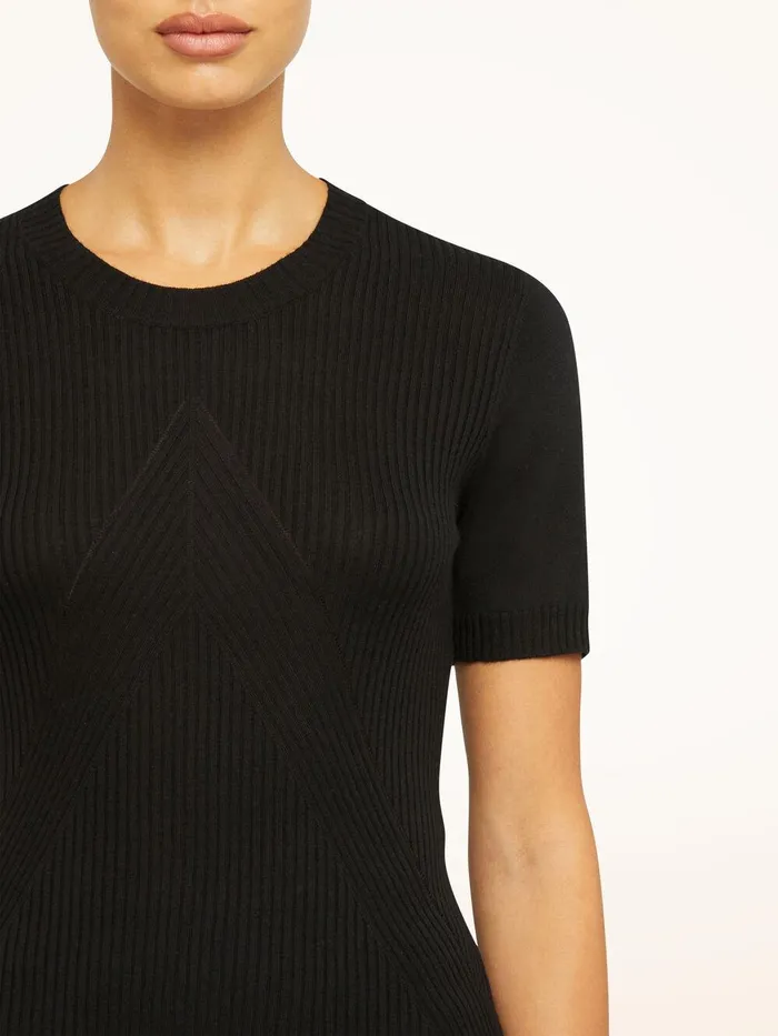 Wolford Tops and Tshirts Cashmere Top Short Sleeves Black 8211 Women