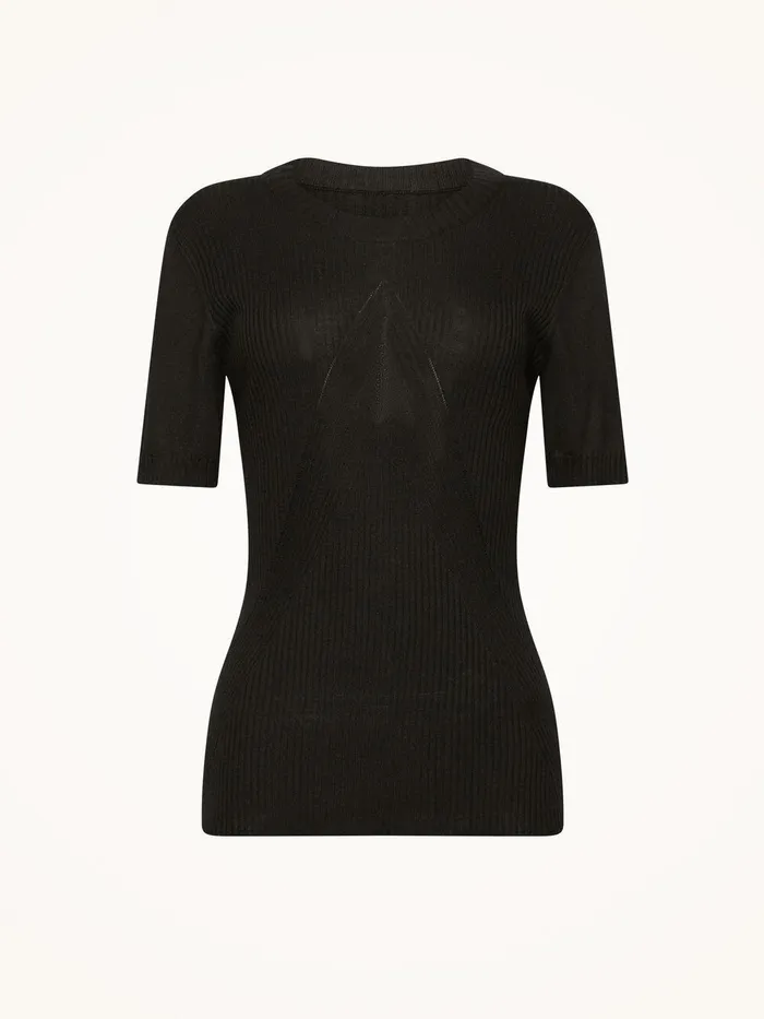 Wolford Tops and Tshirts Cashmere Top Short Sleeves Black 8211 Women
