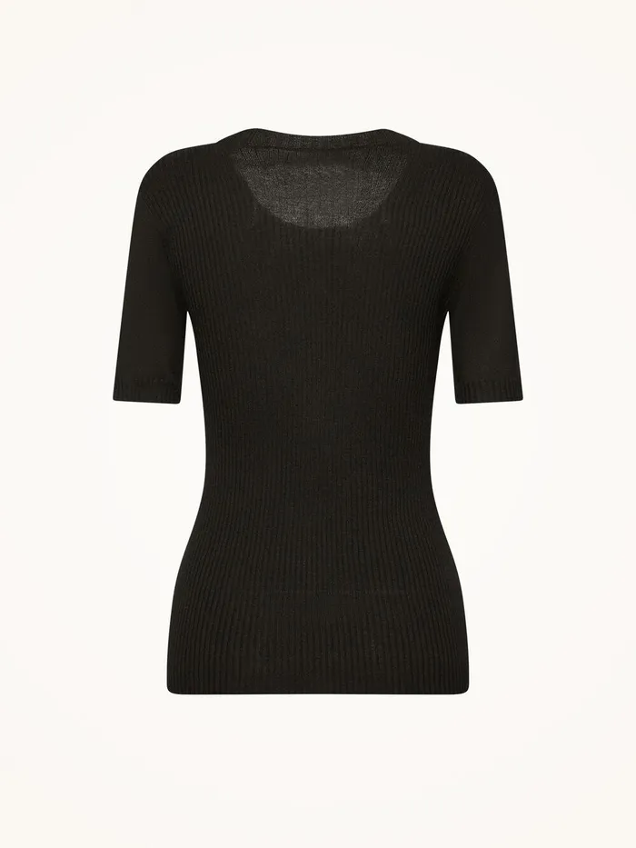 Wolford Tops and Tshirts Cashmere Top Short Sleeves Black 8211 Women