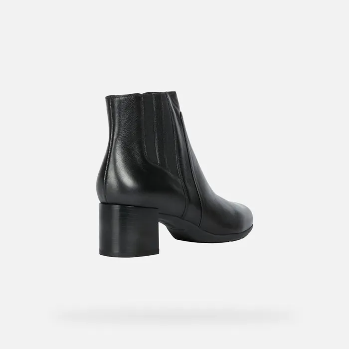 Woman Geox Ankle Boots NEW ANNYA MID B Medium Heel Ankle Boots Black Woman Geox Black