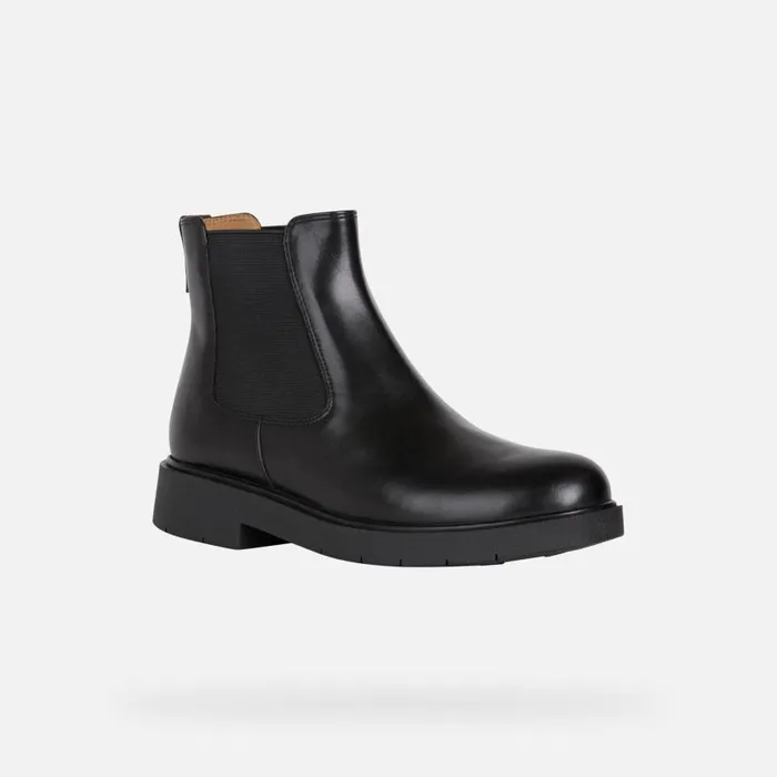 Woman Geox Ankle Boots SPHERICA EC1 C Chelsea Boots Black Woman Geox Black