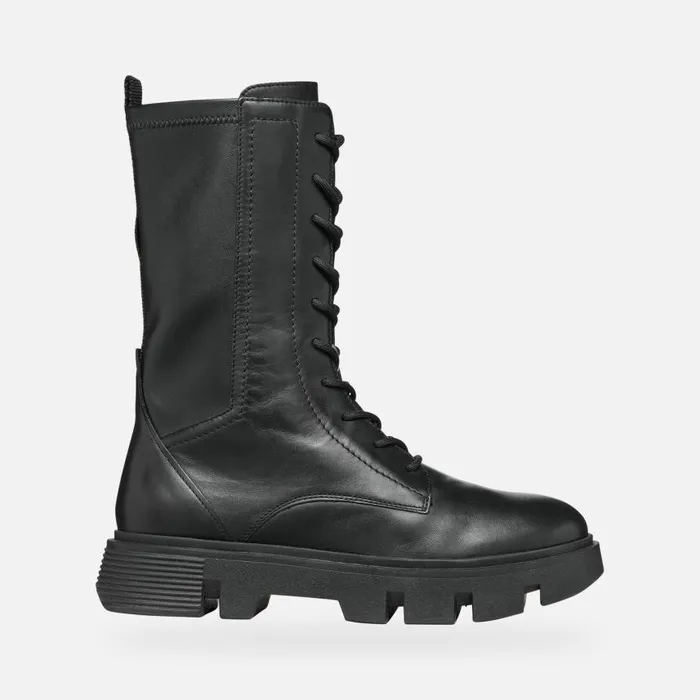 Woman Geox Ankle Boots VILDE H Biker Ankle Boots Black Woman Geox Black