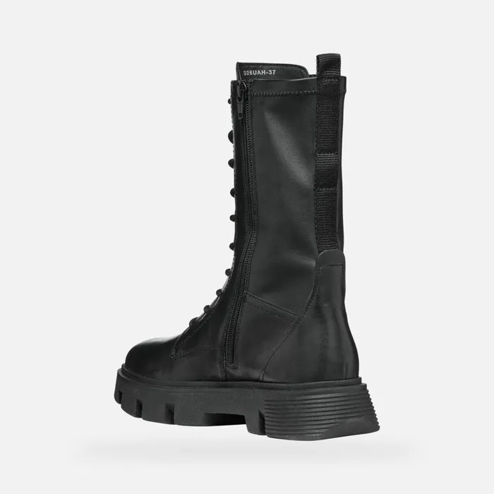 Woman Geox Ankle Boots VILDE H Biker Ankle Boots Black Woman Geox Black