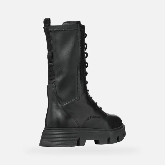 Woman Geox Ankle Boots VILDE H Biker Ankle Boots Black Woman Geox Black