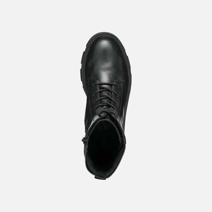Woman Geox Ankle Boots VILDE H Biker Ankle Boots Black Woman Geox Black