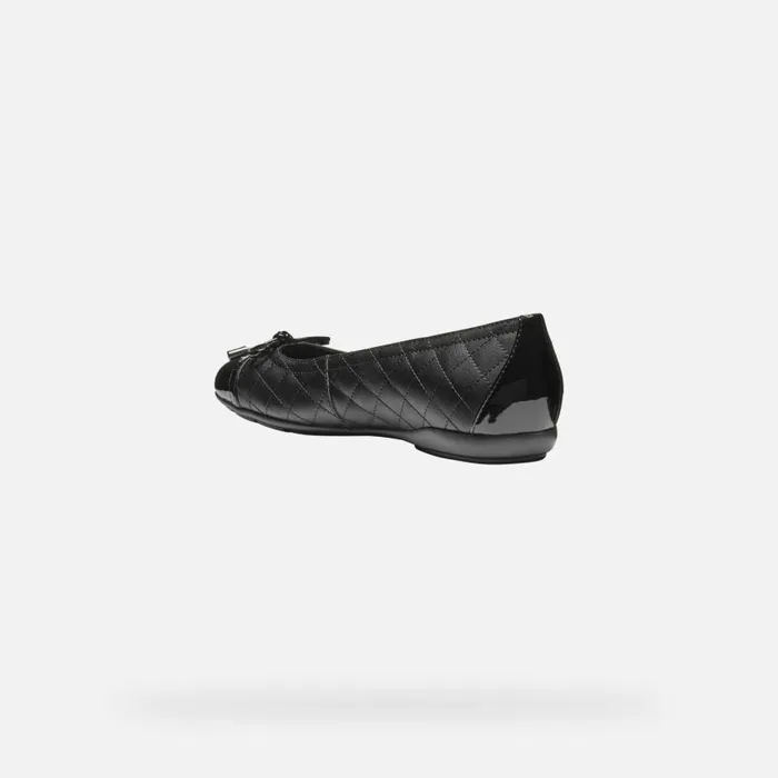 Woman Geox Ballerinas ANNYTAH WOMAN Black Leather Ballerina Flats Black