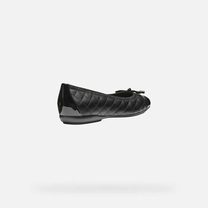Woman Geox Ballerinas ANNYTAH WOMAN Black Leather Ballerina Flats Black