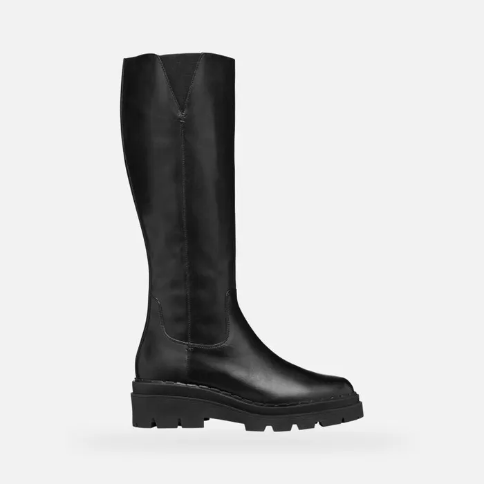 Woman Geox Boots FELLENY WOMAN Black Leather Boots Black