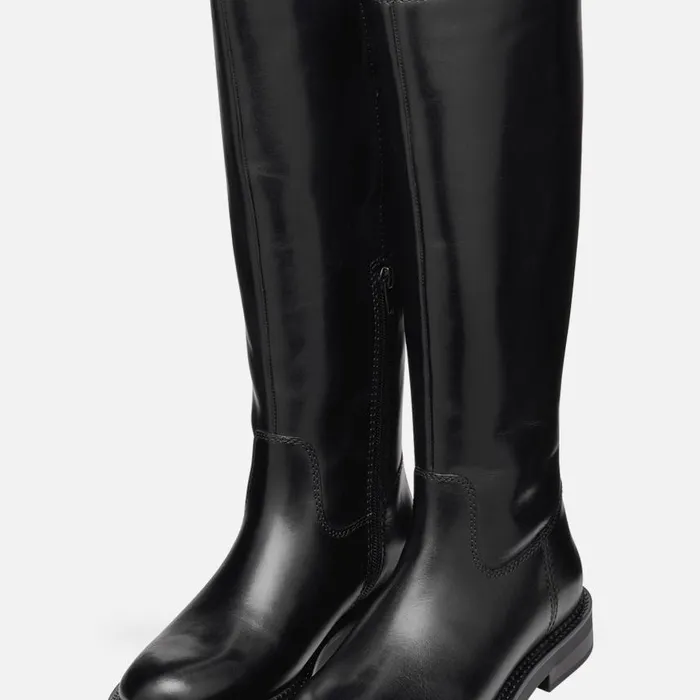 Woman Geox Boots SERILDA WOMAN Black Leather Boots Black