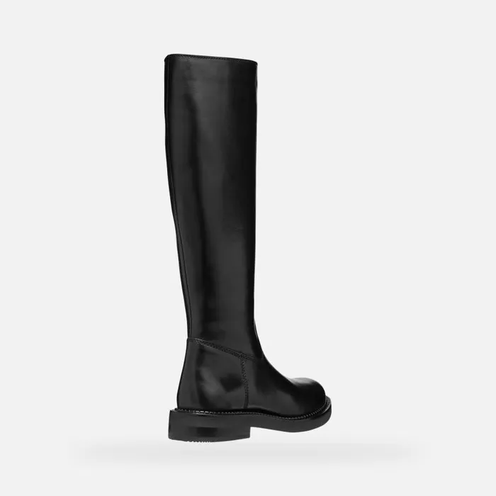 Woman Geox Boots SERILDA WOMAN Black Leather Boots Black