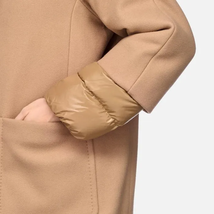 Woman Geox Coats DIAMANTA WOMAN Tiger039s Eye Long Coat Tiger039s Eye