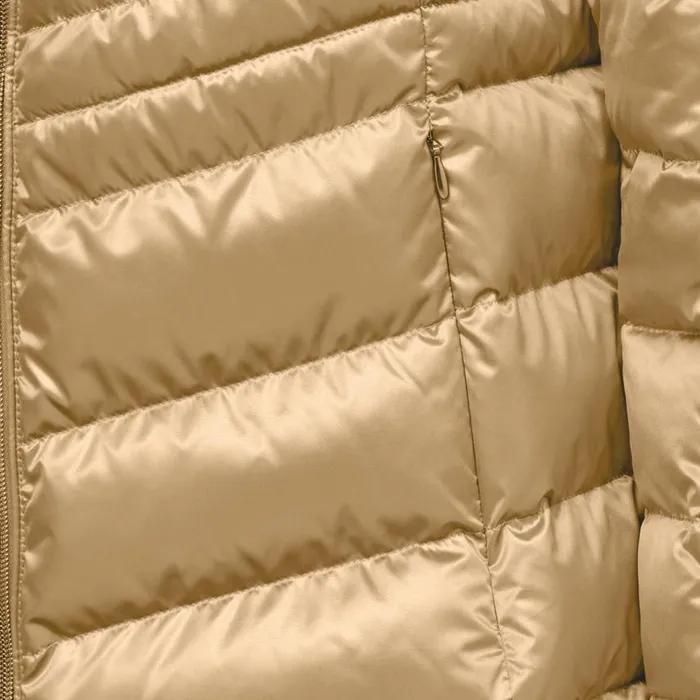 Woman Geox Jackets ZOSMA WOMAN Travertine Quilted Jacket Travertine