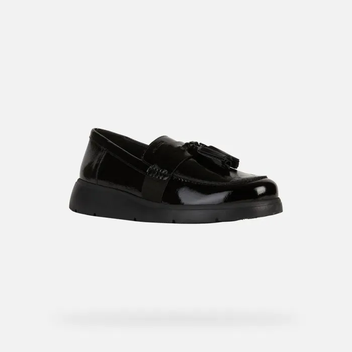 Woman Geox Loafers ARLARA A Leather Loafers Black Woman Geox Black