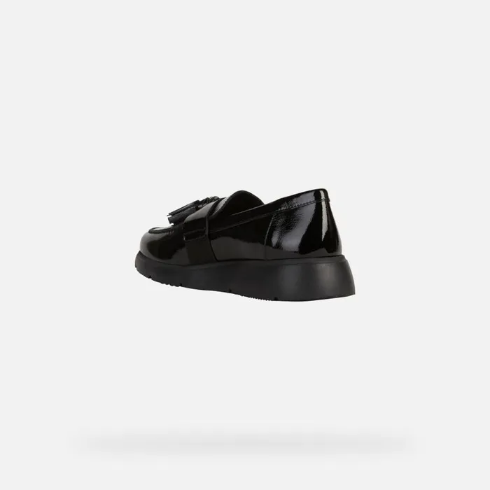 Woman Geox Loafers ARLARA A Leather Loafers Black Woman Geox Black