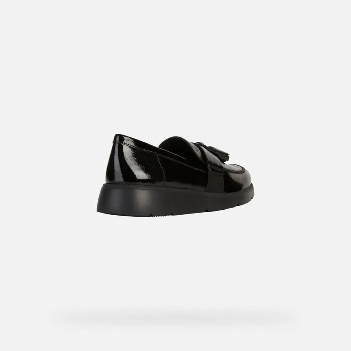 Woman Geox Loafers ARLARA A Leather Loafers Black Woman Geox Black