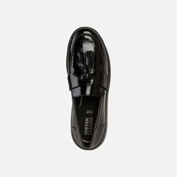 Woman Geox Loafers ARLARA A Leather Loafers Black Woman Geox Black