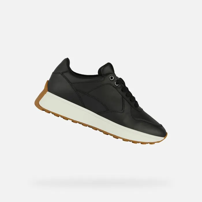 Woman Geox Sneakers AMABEL WOMAN Black Low Top Sneakers Black