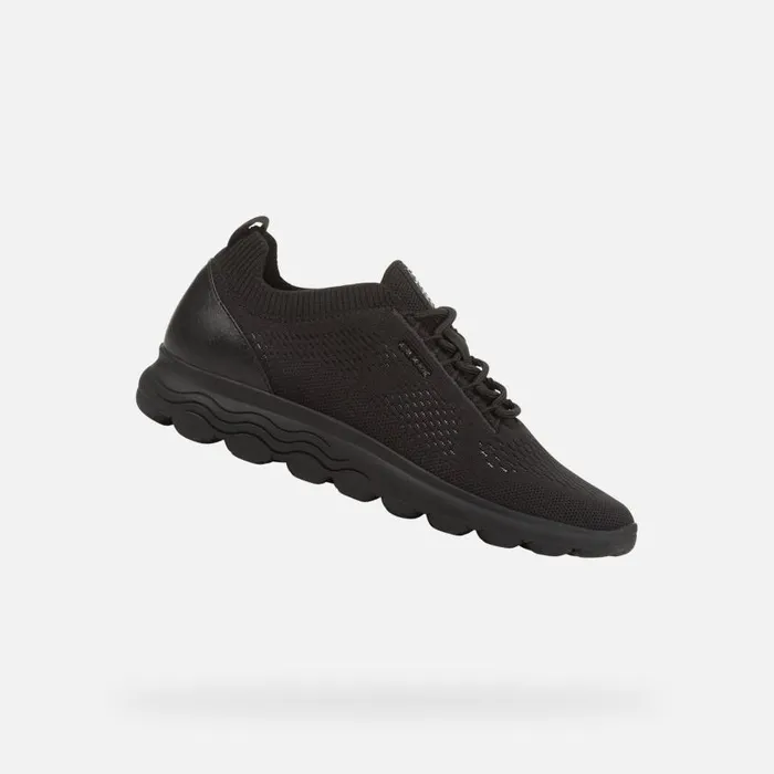 Woman Geox Sneakers SPHERICA A Low Top Sneakers Black Woman Geox Blackblack
