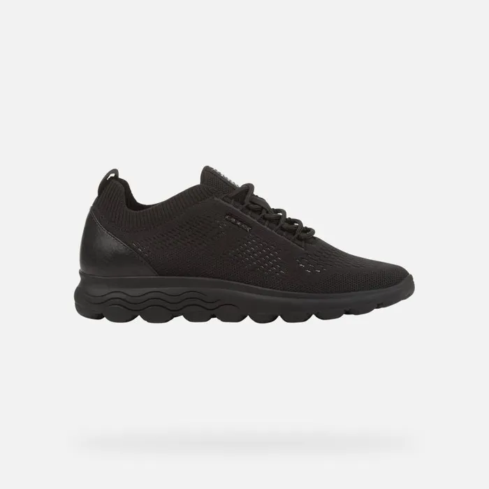 Woman Geox Sneakers SPHERICA A Low Top Sneakers Black Woman Geox Blackblack