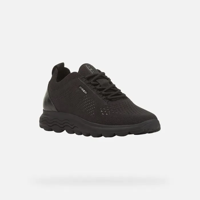 Woman Geox Sneakers SPHERICA A Low Top Sneakers Black Woman Geox Blackblack