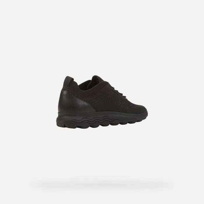 Woman Geox Sneakers SPHERICA A Low Top Sneakers Black Woman Geox Blackblack