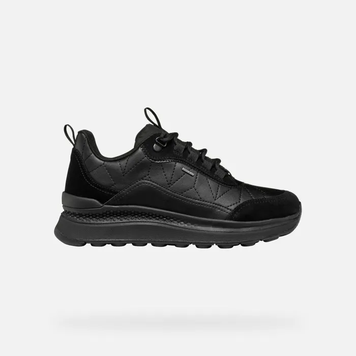 Woman Geox Sneakers SPHERICA ACTIF X2 ABX WOMAN Black Waterproof Trainers Black