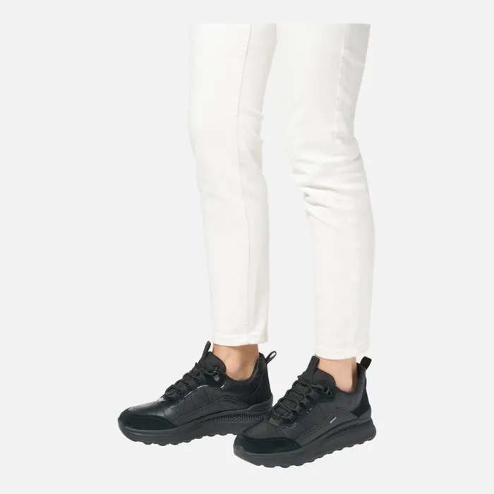 Woman Geox Sneakers SPHERICA ACTIF X2 ABX WOMAN Black Waterproof Trainers Black