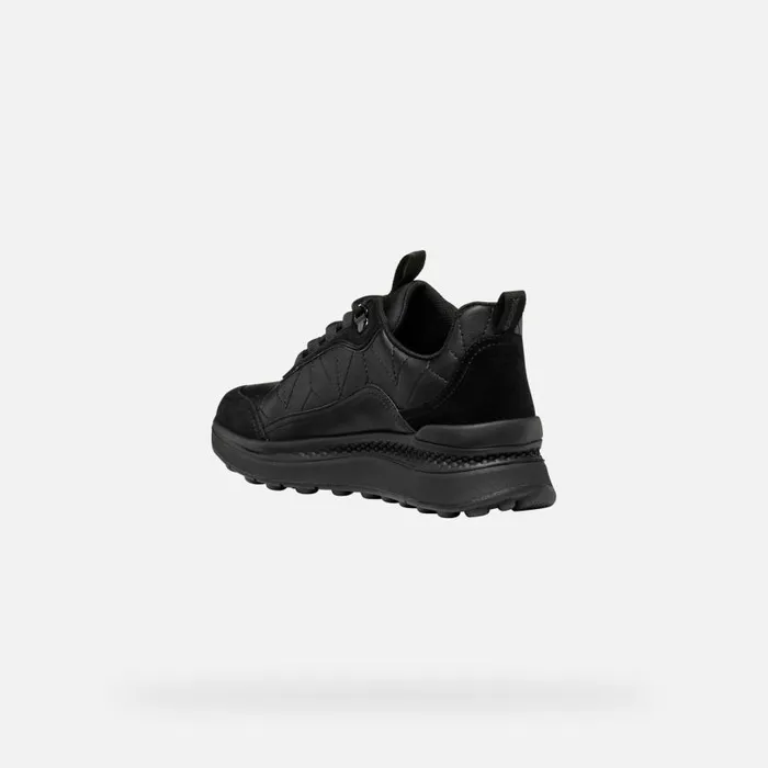 Woman Geox Sneakers SPHERICA ACTIF X2 ABX WOMAN Black Waterproof Trainers Black